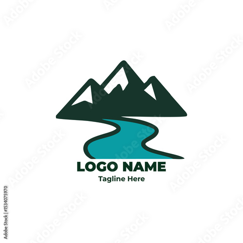 Nomad camping logo, travel adventure badge, outdoor hiking design, forest trekking icon, mountain emblem for travel brand identity and gear collections