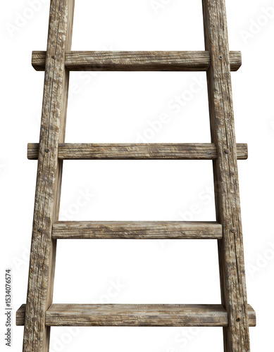 Wooden Ladder with Transparent Background, Rustic Graphic