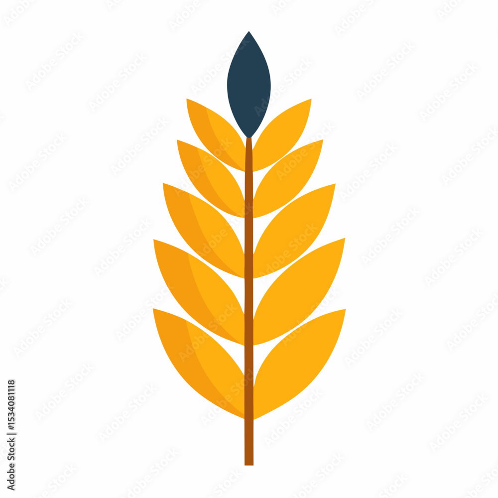 Fototapeta premium Grain Vector Art | Generative AI Linocut Silhouette Design for Agriculture & Food
