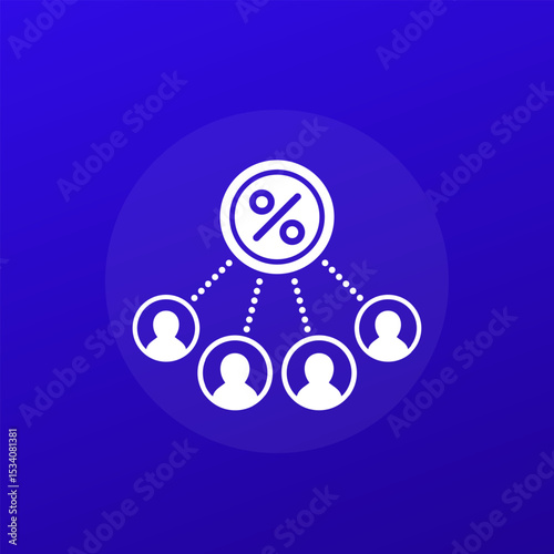 peer-to-peer lending icon, p2p loans design