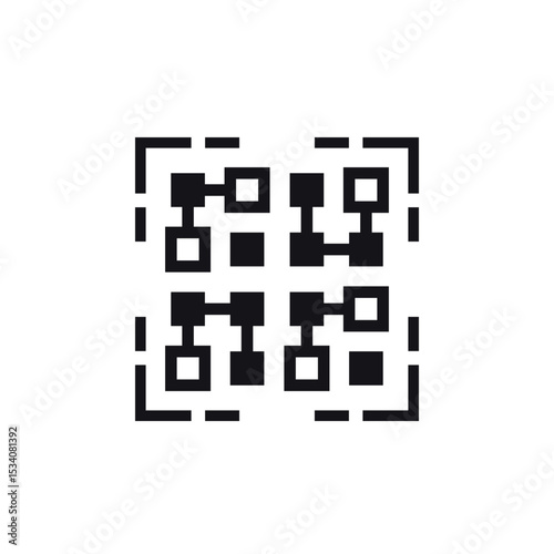pattern recognition icon, machine learning for data analysis, ai and technology concept