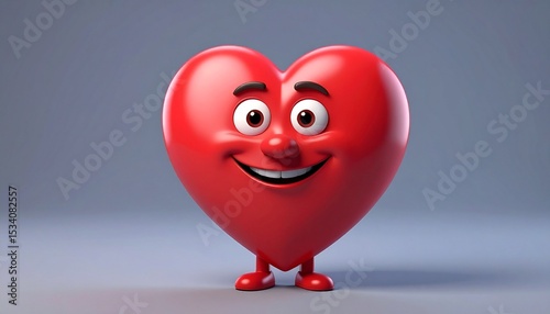 red heart on background 