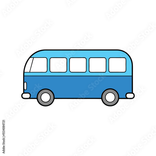 bus icon isolated on white