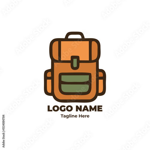 Camping emblem, mountain badge, nature hiking design, forest explorer logo, travel adventure icon for outdoor brand identity, merchandise, and scouting themes