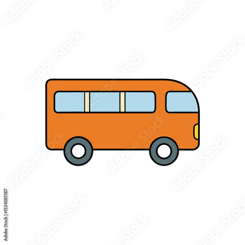 bus icon isolated on white