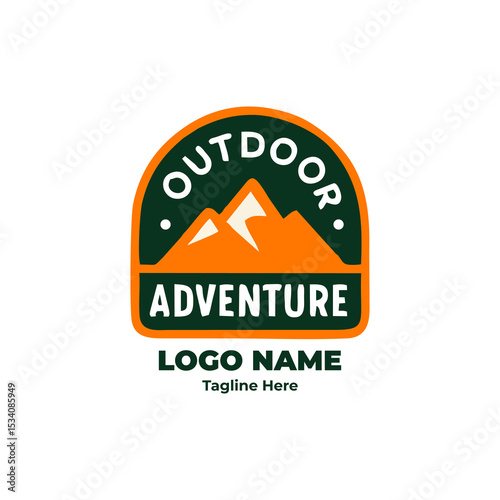 Backcountry trip logo for camping hiking trail outdoor badge adventure forest trek gear journey tent wilderness trip emblem design branding symbol nature explore