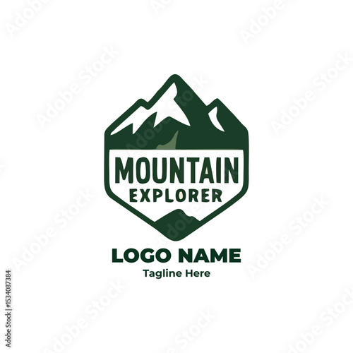Backpacking trip logo for camping hiking outdoor trail badge adventure forest gear journey wilderness tent nature symbol explore design branding