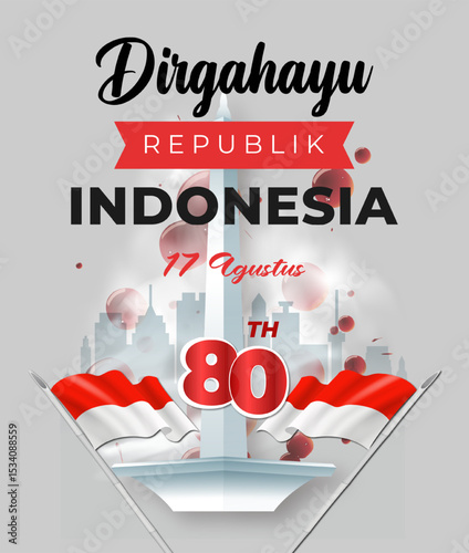 Gradient illustration for indonesia independence day celebration