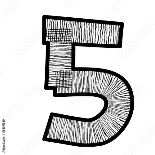 Font and number pattern