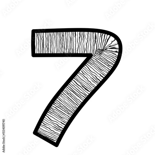 Font and number pattern