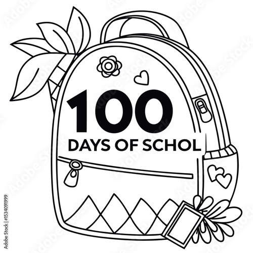 A Backpack Celebrates One Hundred Days of School Fun
