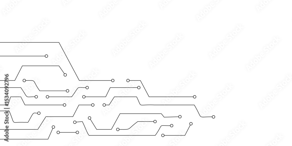 Obraz premium Abstract technology background with circuit board. Microelectronics circuits board semiconductor. Circuit board electronics digital technology.