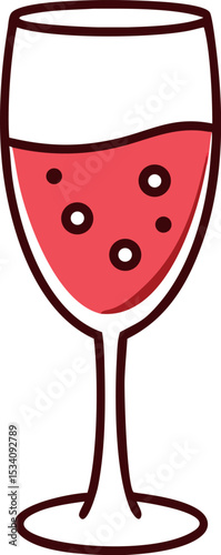 Elegant Glass of Bubbly Refreshment A Festive Cocktail Drink