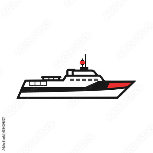 cruise ship vector illustration with transparent background