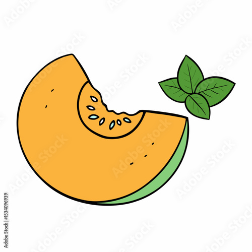 halved cantaloupe 
