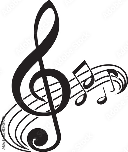 music notes on white background