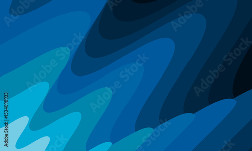 curved layered abstract blue background vector illustration