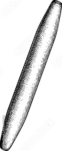 French rolling pin ink sketch.