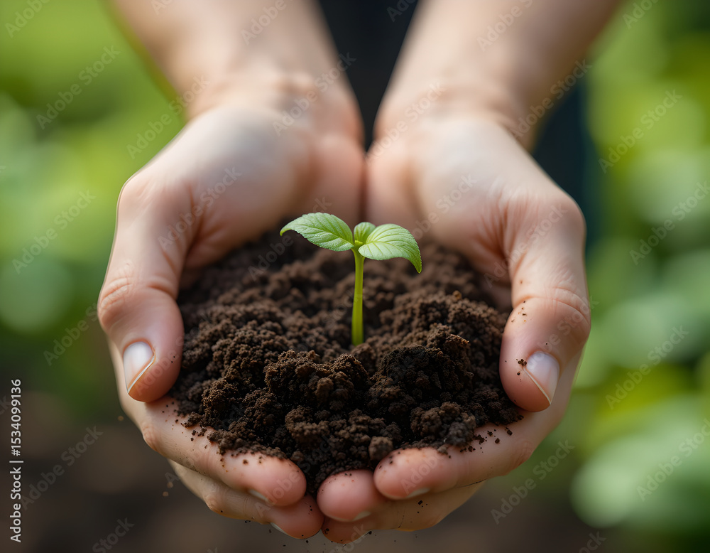 A tree growing from the soil in the palm of your hand represents growth, care, hope, new beginnings, environmental conservation, nature, agriculture, sustainability, or inspiration. A tree growing from the soil in the palm of your hand represents growth, care, hope, new beginnings, environmental conservation, nature, agriculture, sustainability, or inspiration.