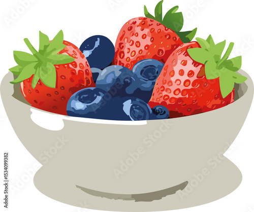 Assortiment de fruits dans bol détaillé