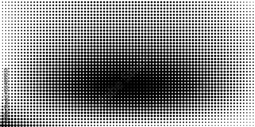 Halftone gradient. Dotted gradient, smooth dots spraying and halftones dot background seamless horizontal geometric pattern vector template set.