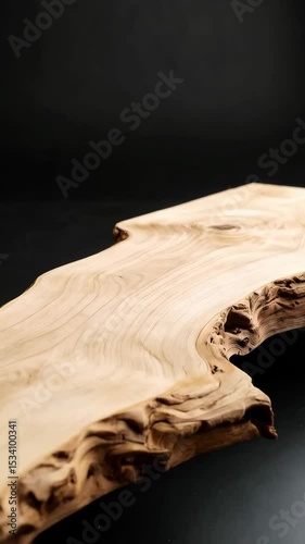 Wallpaper Mural Dramatic edge grain detail of a live edge wood slab on dark background in horizontal orientation. Torontodigital.ca
