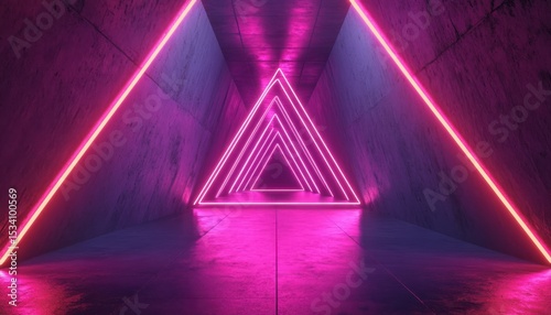 Futuristic high-tech hot pink background with network lines