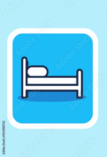 "Cozy Bedroom Retreat with Blue Bedding and White Pillows"