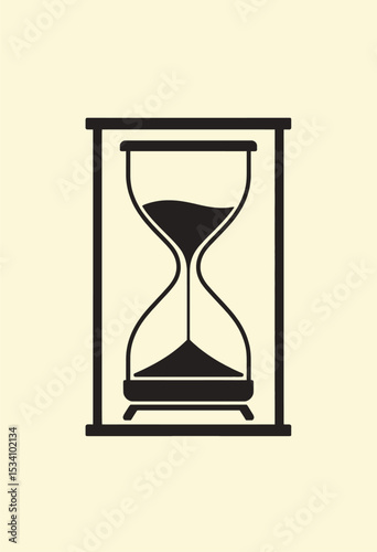 Minimalist Hourglass in Timeless Black and White