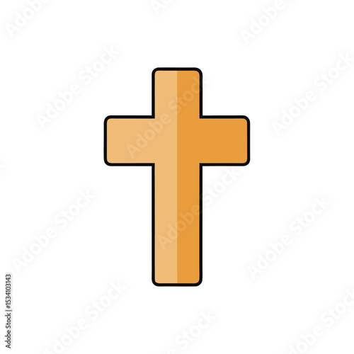 cross on a white