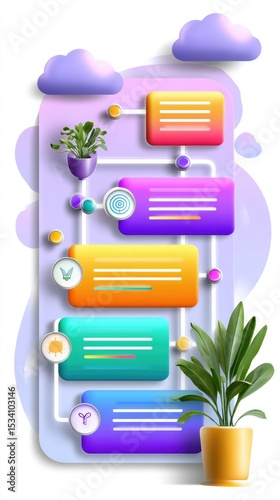 A digital illustration of a vision board