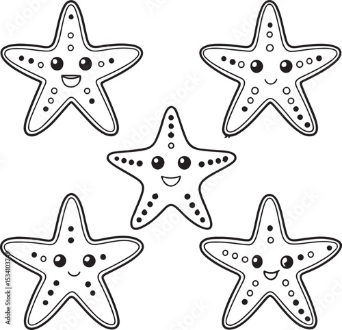 seamless sea star pattern