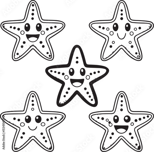 seamless pattern with starfish