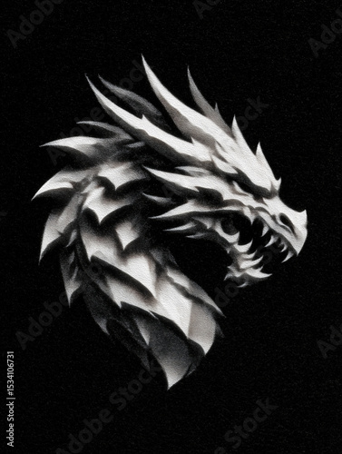 black dragon head