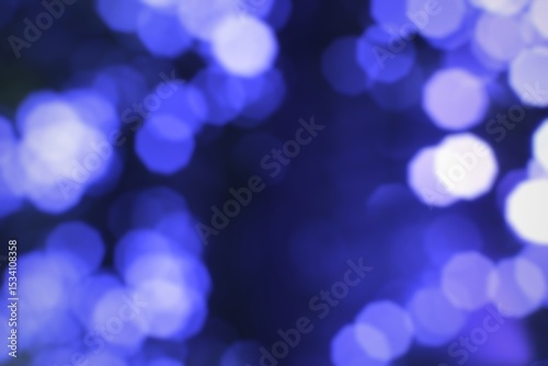 Fototapeta Naklejka Na Ścianę i Meble -  Dreamy Blue Bokeh Background with Blurred Lights for festive concepts