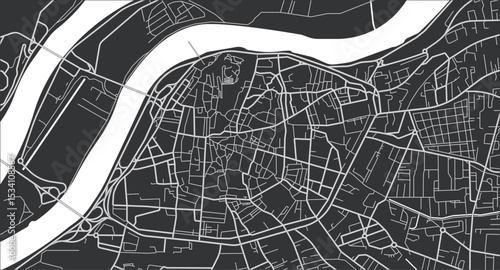 Layered editable vector illustration outline of Avignon,France.