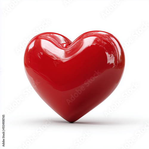 red heart isolated on white