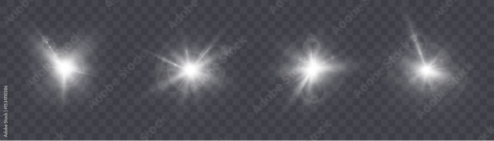 Light sources, concert lighting, stage spotlights. Floodlight beam, illuminated spotlights for web design and projection studio lights beam concert club show scene illumination.	