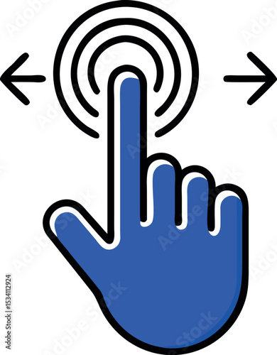 Swiping Finger on Screen to Scroll or Navigate the App