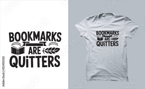 bookmarks are for quitters silhouette clipart design