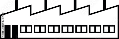 Illustration of factory building vector illustration for industrial design and manufacturing company resources and graphics vector