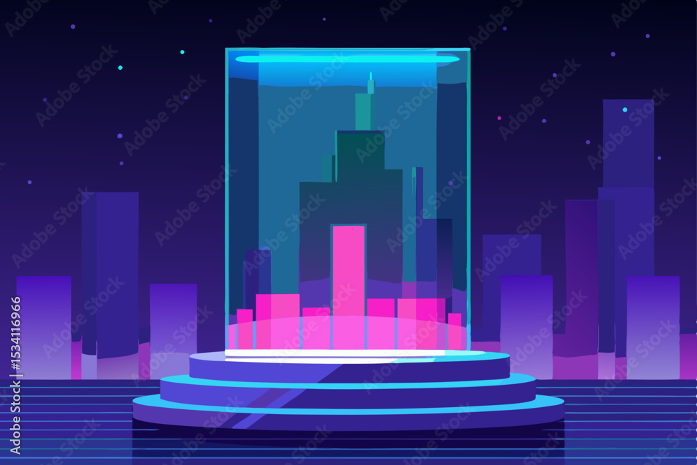 Fototapeta premium abstract city skyline