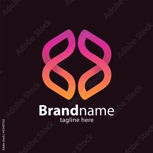 Abstract Interconnected Circles Primary Logo Design with Gradient Colors Symbolizing Brand Eternity, Community, or Health.