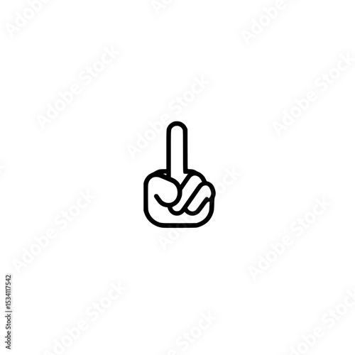 Gesture icon of pointing finger