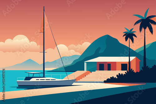 boat on the sea