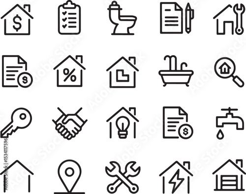 Real Estate & Home Improvement Icons A Comprehensive Guide