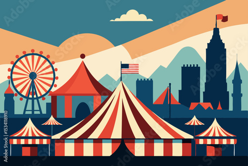 circus tent vector illustration
