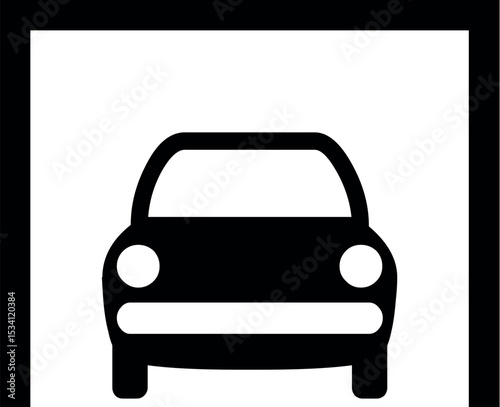 Illustration of car garage icon vector illustration for parking and automotive services and vehicle storage needs here now vector