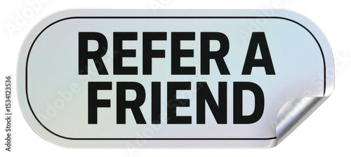 Silver tag sticker with 