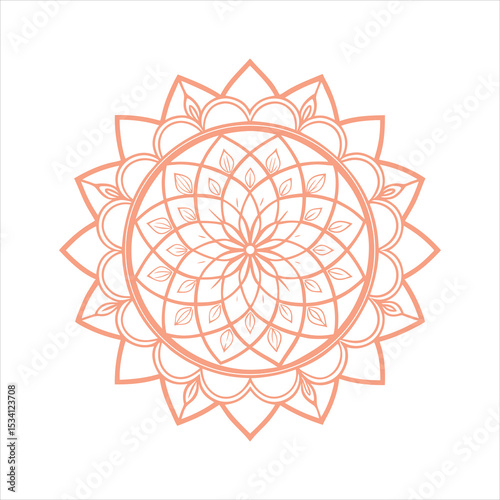 Abstract seamless floral mandala pattern vector illustration with ornate geometric elements